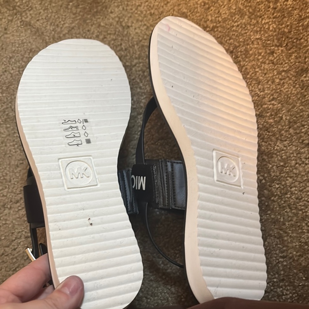 Michael Kors Black Logo Sandals - Picture 3 of 3